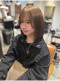 韓国ボブ×ミルクティーブラウン