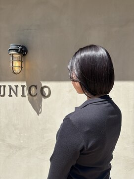 ユニコヘア(unico hair) ボブ×ラベンダーブラック