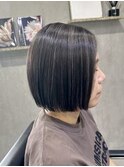 切りっぱなしコントラストハイライト/細めハイライト/表参道