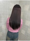 ピンクグレージュロング