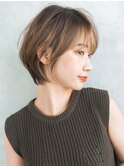 くびれショート　丸みショート　ショートボブ　グレージュ