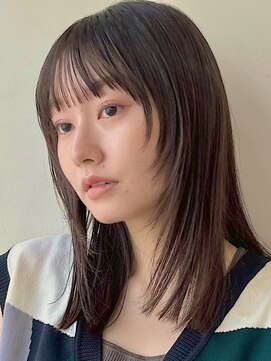 ガーデン 銀座(GARDEN) 顔まわりレイヤー/くびれヘア/アプリコットオレンジ夏/20代/30代