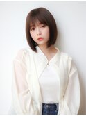 小顔大人可愛いミニーショートボブラウンベージュグレージュ美髪