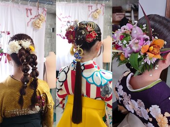 ヘアーアンドメイク アール(hair&make R)の写真/[早朝料金+袴着付け+ヘアセット¥8000]特別な日は"hair&make R"にお任せ♪思い出に残る一日をお手伝い◎