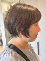 エリマ 横浜西口(elima) 横浜西口白髪染めマッシュショートヘアッシュベージュ40代50代
