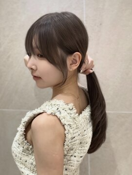 mimi アッシュグレージュ×顔周りレイヤー