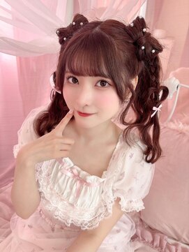 小鳥遊るいちゃん立体リボンハートハーフツイン＊まゆ