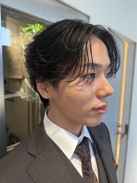 サイン メンズ 渋谷(SIGN men's) フェザーパーマダウンパーマニュアンスパーマセンターパート