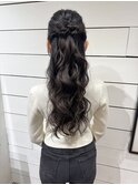 【ハーフアップお呼ばれヘア】イベントヘア推し活ヘアカチモリ