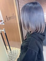 アミリー 成田美郷台店(Amily)&nbsp;黒髪ミディアムボブ地毛風カラー小顔ラインこなれ感髪質改善