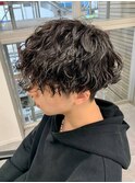 フェザーパーマサーフカール刈り上げセンターパート
