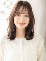 カバーヘア ブリス 川口(COVER HAIR bliss)&nbsp;オリーブベージュローライトカラー小顔くびれミディ30代40代X