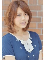 ナナナ パレナ 大津膳所店(nanana parena)&nbsp;甘めバングの大人可愛いナチュラルセミディ☆【nanana parena】