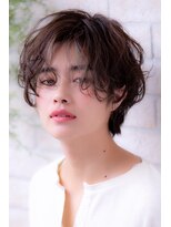 エルデ ナインズ ヘアー スタンド 川口店(elde 9's HAIR STAND)&nbsp;チョコレート＆プリカールの大人ガーリーのボブ風モードヘア