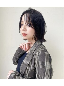 ハピネス 西大寺店(Happiness) 大人可愛い20代30代40代黒髪前下がりショートボブ外ハネボブ