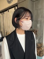 アトリエ エス atelier es HAIRDESIGN&nbsp;暗色ボブ/丸みショートボブ/ミニボブ/丸みシルエット/透明感