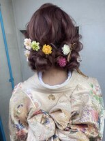 ガーデンヨコハマ(GARDEN YOKOHAMA) 成人式振袖アレンジふわふわツインお団子前撮りヘアセット着物