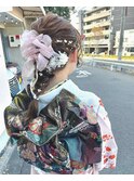 編みおろし着物ヘア