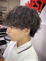 オーシャントーキョー ウエスト 心斎橋(OCEAN TOKYO WEST)  波巻きパーマメンズツイストスパイラルパーマツーブロック