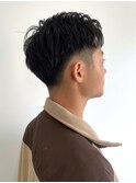 刈り上げツーブロック フェードカット 束感スタイリング