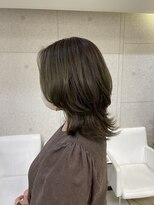 ザナドゥー 上野店(Xanadu) ミディアムウルフ×オリーブブラウン