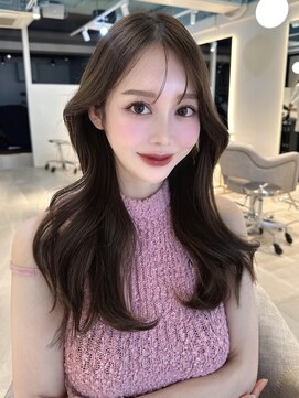 マインバイアフロートギンザ(MYNE by AFLOAT GINZA) くびれヘア/色気レイヤーカット/後れ毛/アッシュベージュ