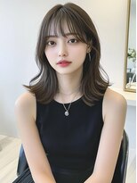 外ハネミディアム　20代　30代　レイヤー