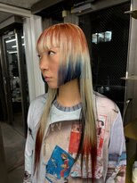 レコ 渋谷(LECO) ブルーとオレンジのデザインカラーハイトーン