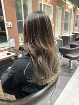 テーラヘアー 稲毛店(TELA HAIR)&nbsp;バレイヤージュ×ホワイトグレージュ 【TELA HAIR 稲毛店】