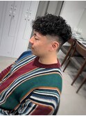 神保町スペインカールブルーブラック爽やかスパイキーショート