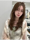 レイヤーカット/シフォンベージュ