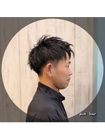 ピヴォヘアー(pivo hair)&nbsp;メンズカット　アップバングショート　ツーブロック