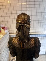 ヘアー アレス(hair ales)&nbsp;ハーフアップ　ヘアセット　結婚式セット　お呼ばれヘア