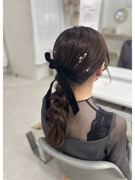 綺麗めポニーテール系アレンジ