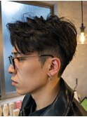 メンズブリーチスパイラルパーマツイストパーマメンズブリーチ