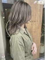 ニコリヘアワークス(nicori hair works)&nbsp;セミロング×レイヤー3