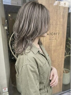 ニコリヘアワークス(nicori hair works) セミロング×レイヤー3