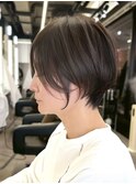 静岡駅ショートボブショートカット顔まわりレイヤーカット韓国風