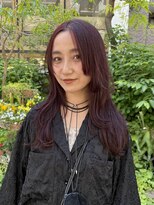 マッシュ 北堀江(MASHU)&nbsp;レイヤーカット　ハッシュカット　レッドカラー　赤髪