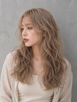 レセ 南柏店(Laissez)&nbsp;外国人風ホワイトベージュ/ウェーブロング/レセ南柏