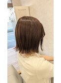 結べる長さの透明感ボブ◎
