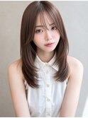 シースルーレイヤー/ミルクティーベージュ/20代、30代、40代