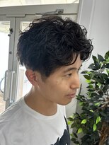 ネイビー(Navy) メンズスパイラルパーマ