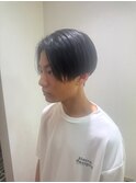 刈り上げマッシュ　縮毛ストレートパーマ