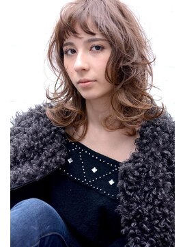 ベター(better) ふわミディ 耳かけ  無造作brown