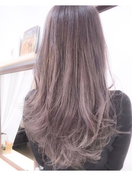 ヘアーアンドアトリエ マール(Hair&Atelier Marl) 【Marl外国人風カラー】ラベンダーアッシュのふんわりロング