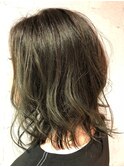 アッシュベージュミディ