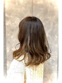 ブラウンベージュ/大人かわいい/美髪ストレート/東中野