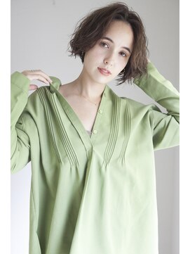 サク(Sac.) Sac.栃木優佑　似合わせカット　ショートボブ　透明感カラー