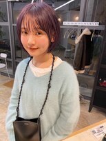 ユー(yew)&nbsp;ダークパープル×ナチュラルショートボブ